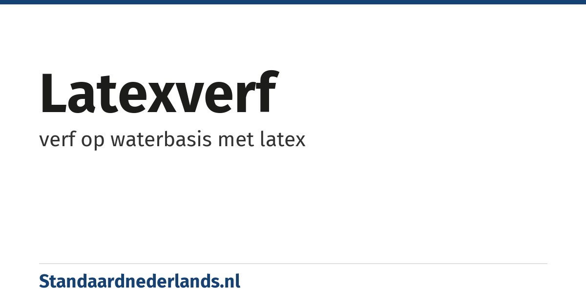 latexverf: verf op waterbasis met latex