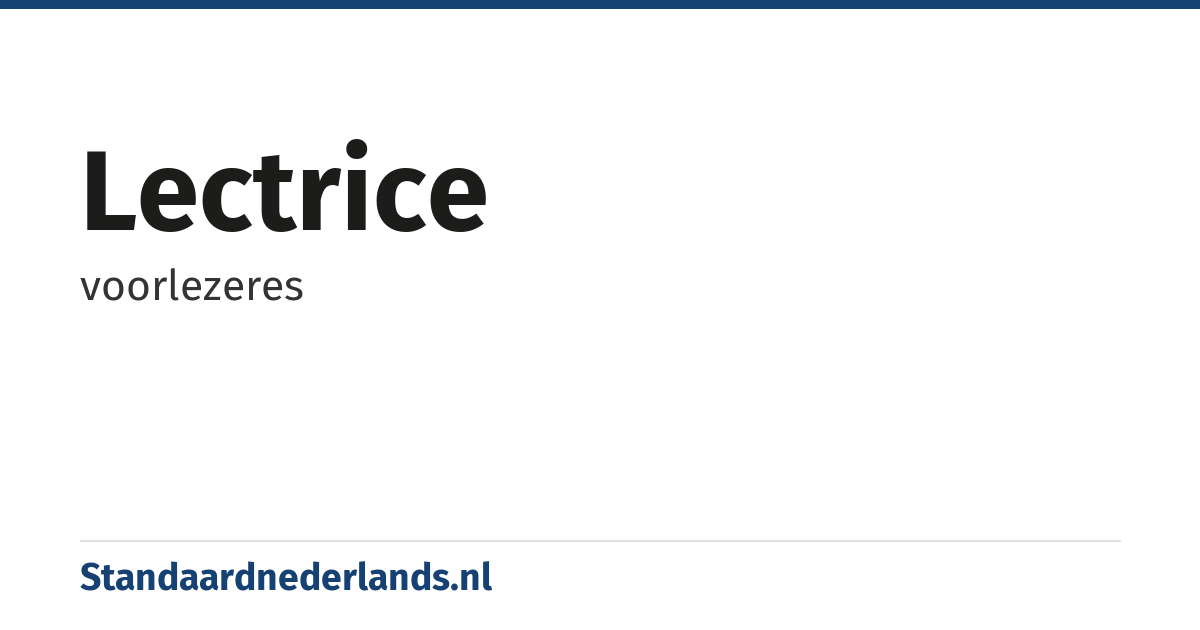 lectrice: voorlezeres