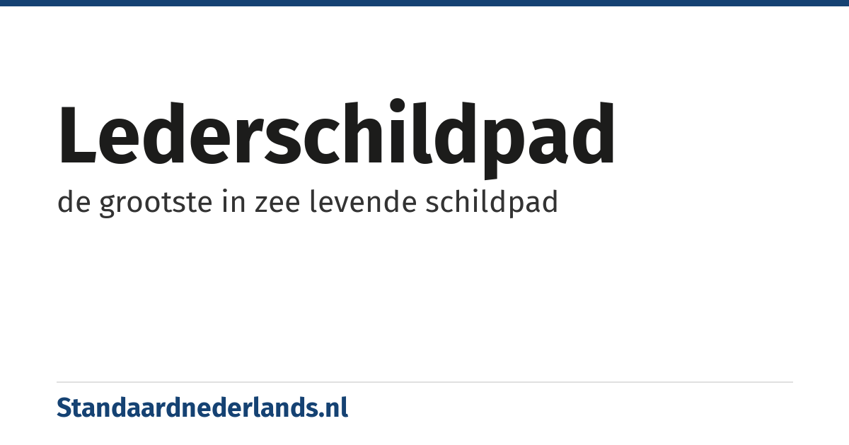 lederschildpad: de grootste in zee levende schildpad