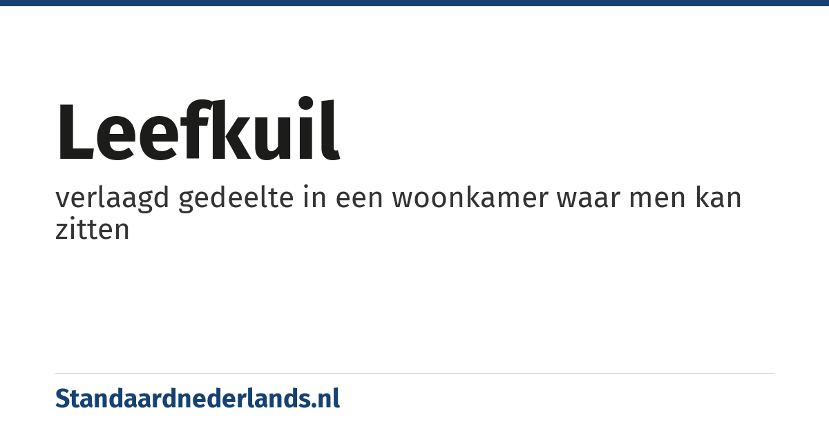 leefkuil: verlaagd gedeelte in een woonkamer waar men kan zitten