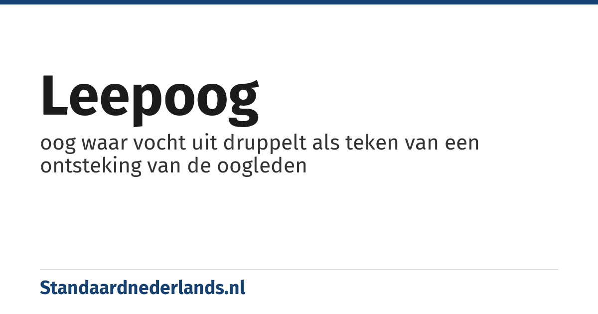 leepoog: oog waar vocht uit druppelt als teken van een ontsteking van de oogleden