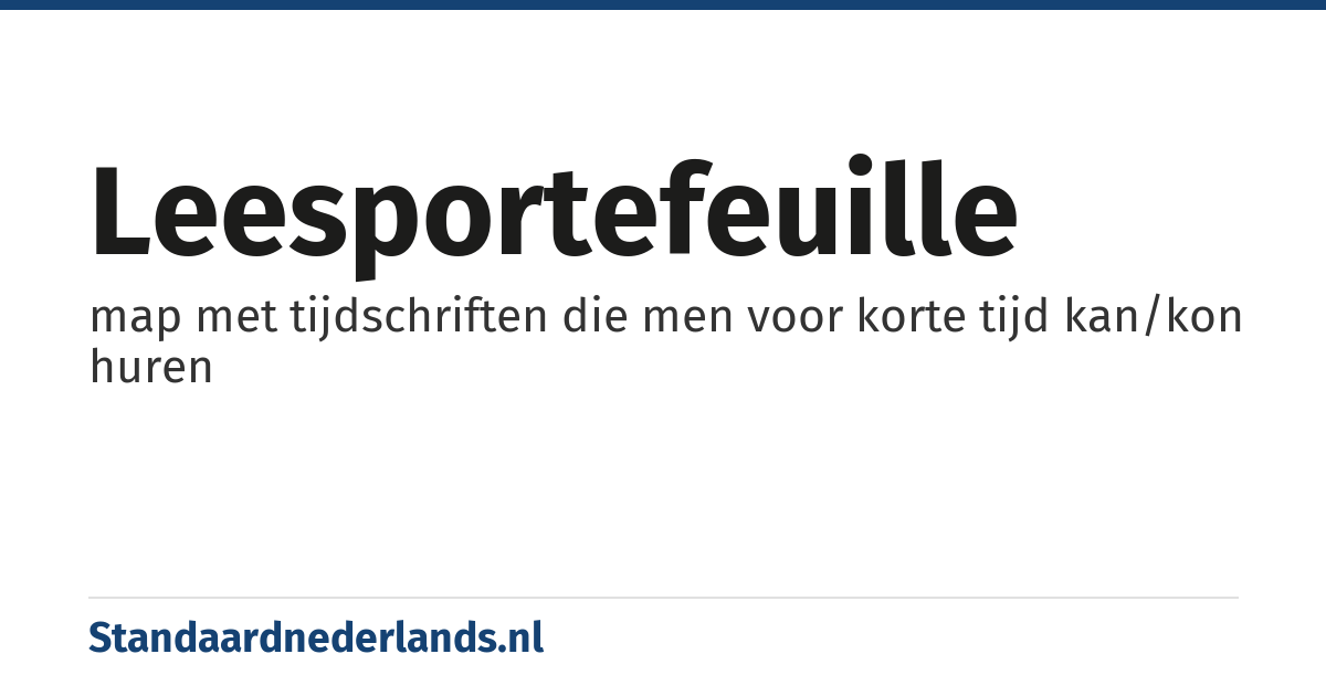leesportefeuille: map met tijdschriften die men voor korte tijd kan/kon huren