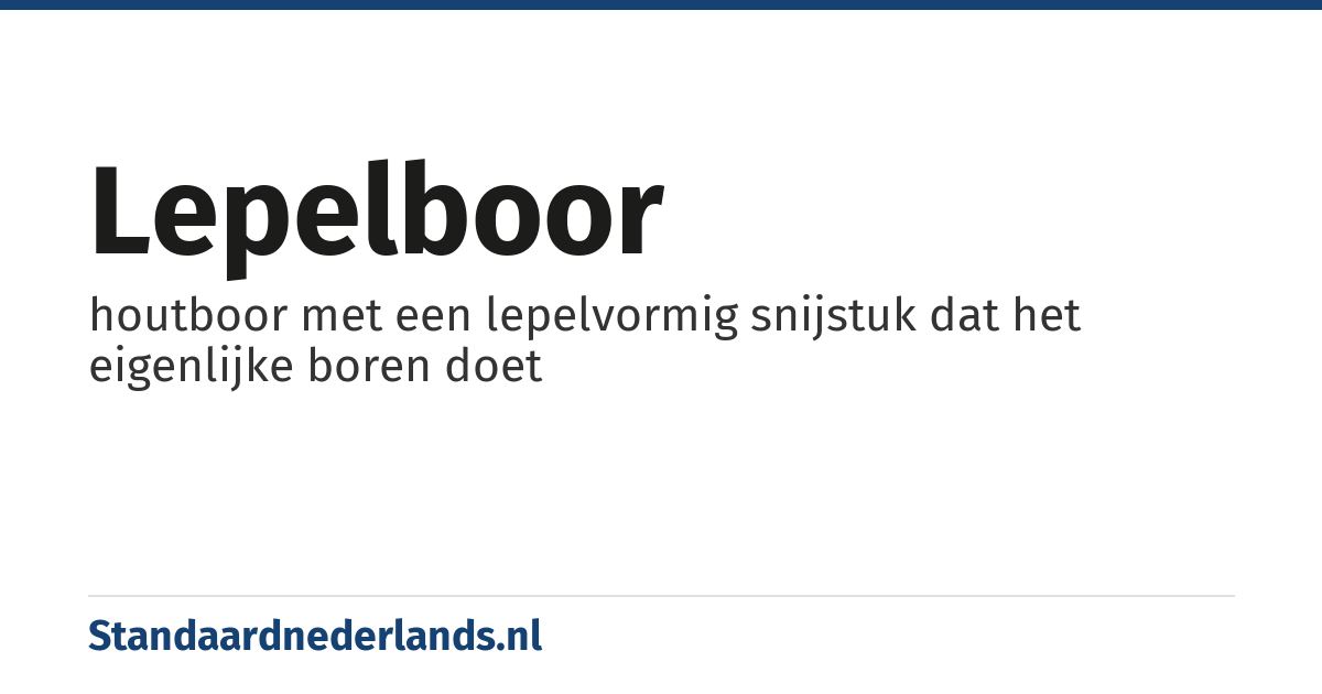 lepelboor: houtboor met een lepelvormig snijstuk dat het eigenlijke boren doet