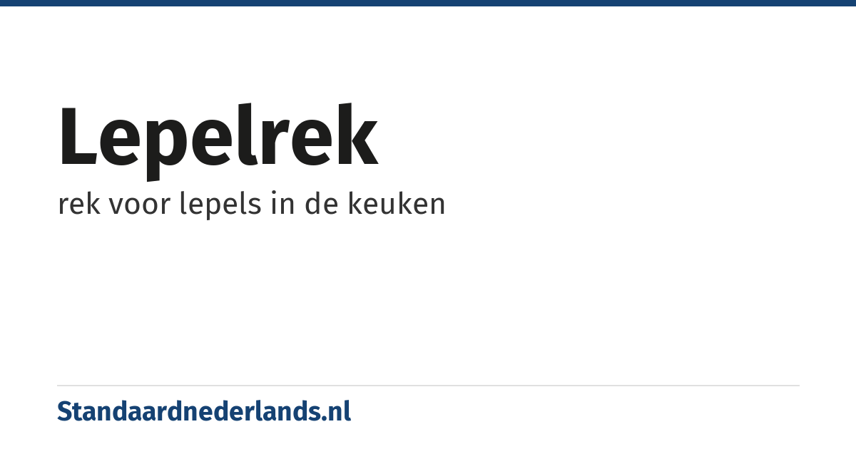 lepelrek: rek voor lepels in de keuken