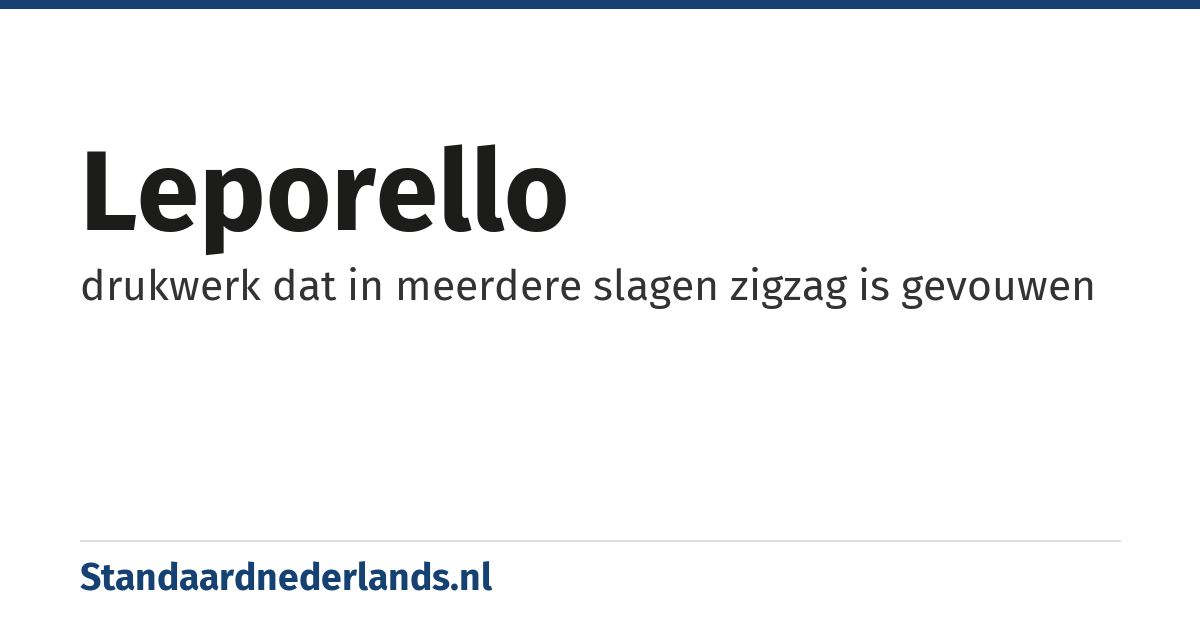leporello: drukwerk dat in meerdere slagen zigzag is gevouwen