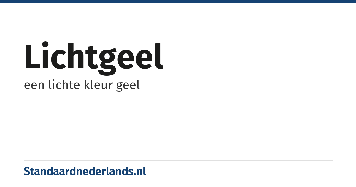 lichtgeel: een lichte kleur geel