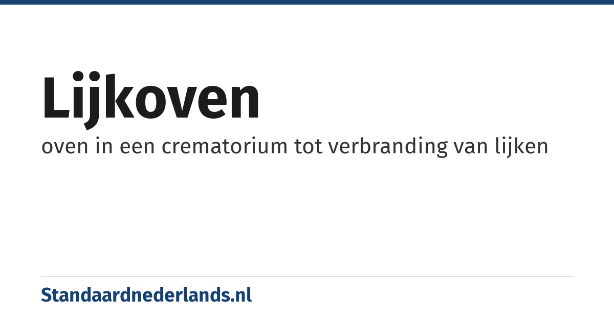 lijkoven: oven in een crematorium tot verbranding van lijken