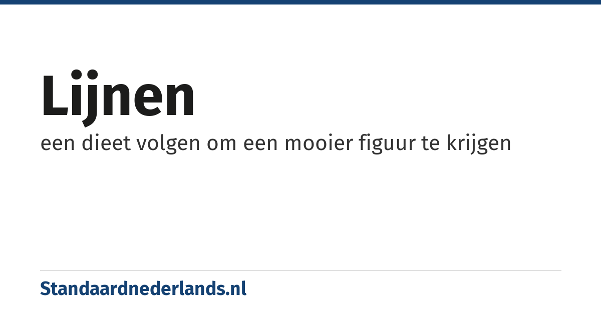 lijnen: een dieet volgen om een mooier figuur te krijgen
