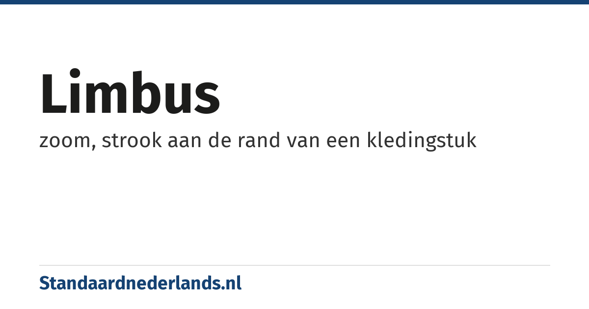 limbus: zoom, strook aan de rand van een kledingstuk