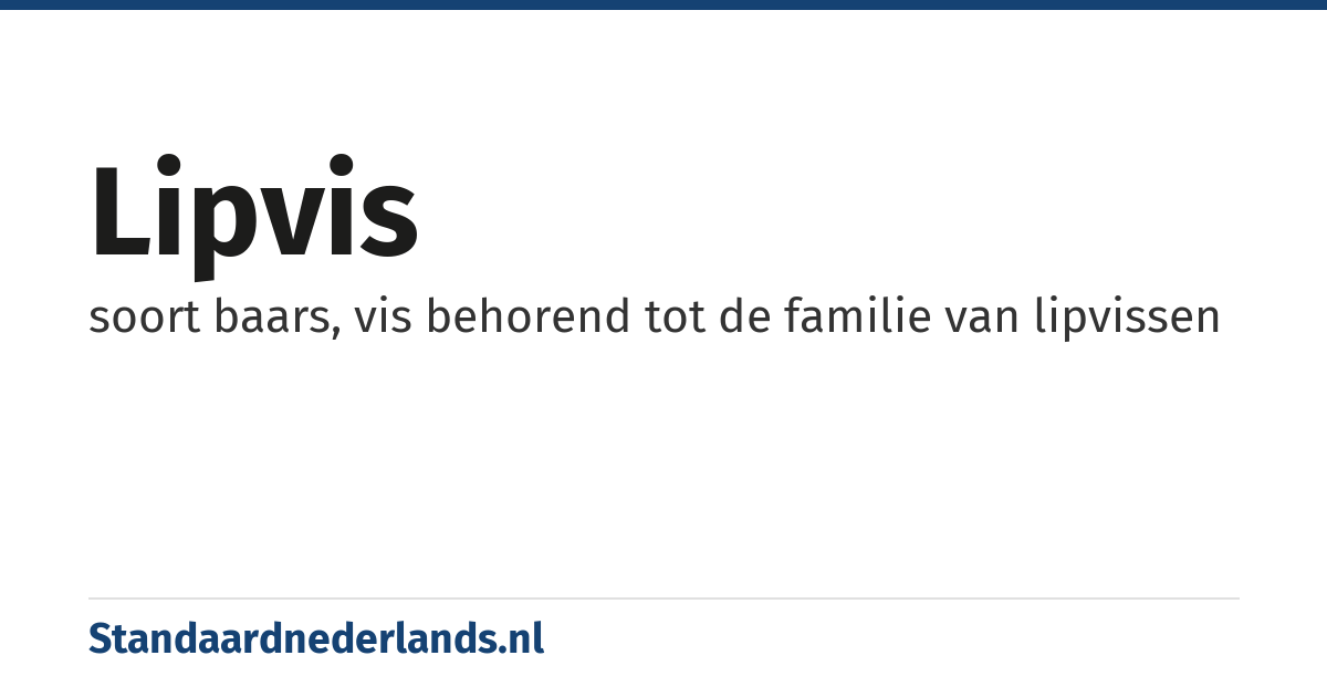 lipvis: soort baars, vis behorend tot de familie van lipvissen