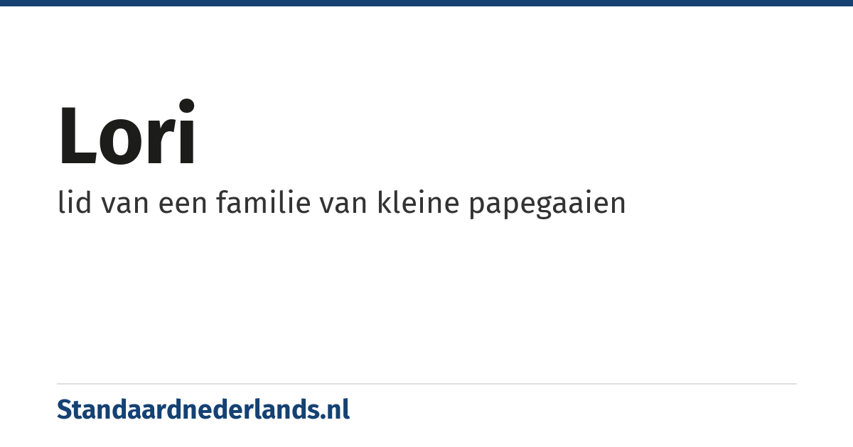 lori: lid van een familie van kleine papegaaien