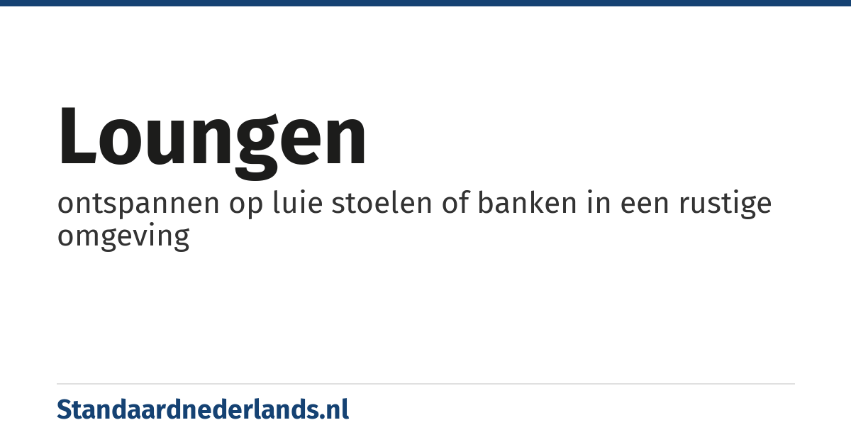 loungen: ontspannen op luie stoelen of banken in een rustige omgeving
