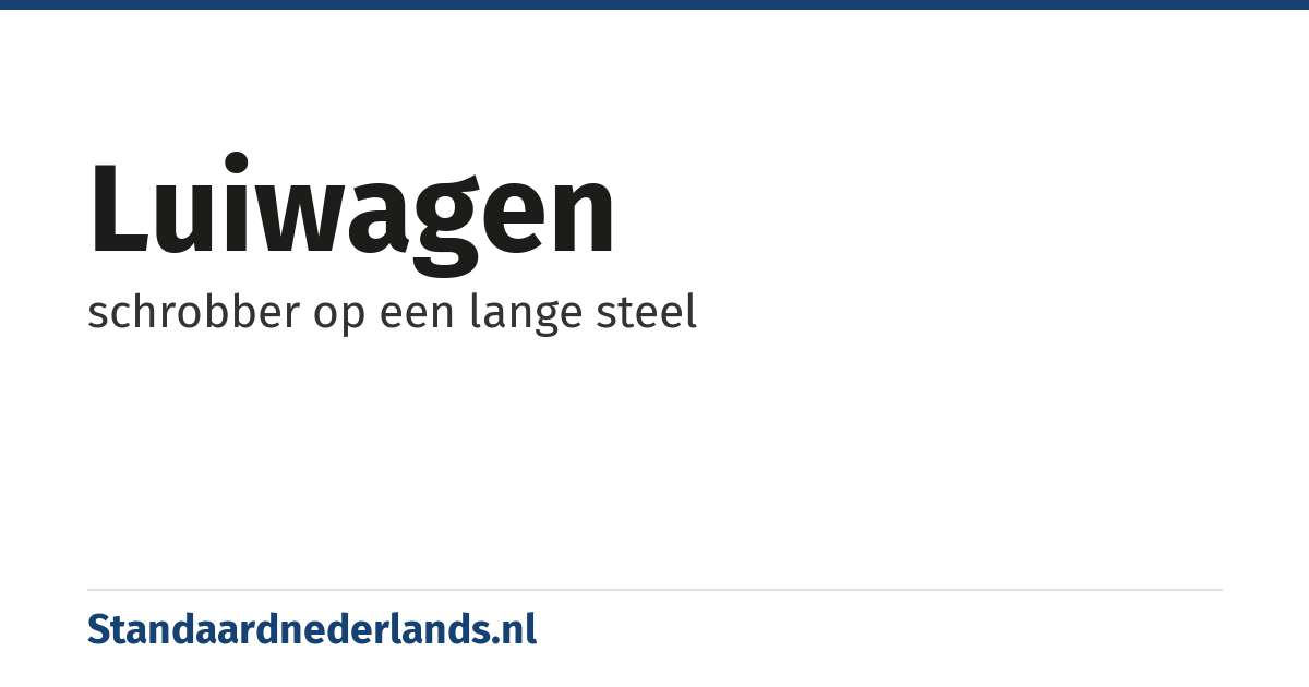 luiwagen: schrobber op een lange steel