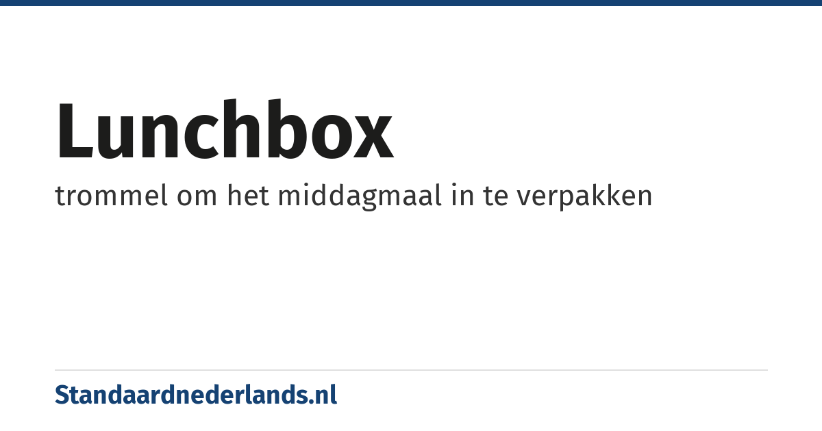 lunchbox: trommel om het middagmaal in te verpakken