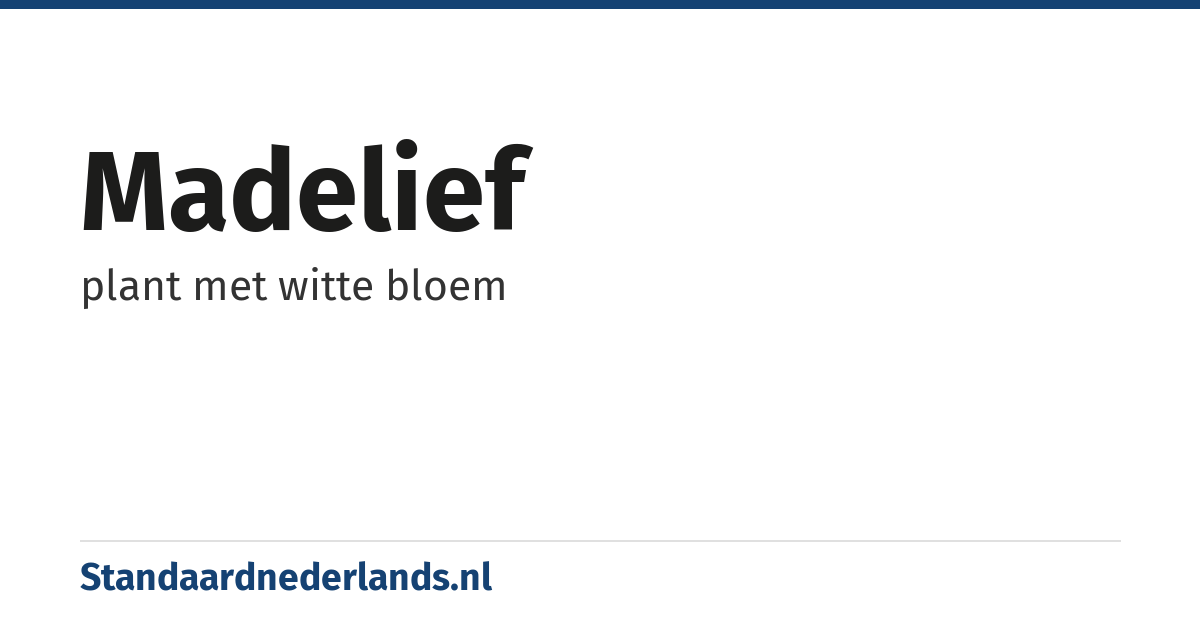madelief: plant met witte bloem