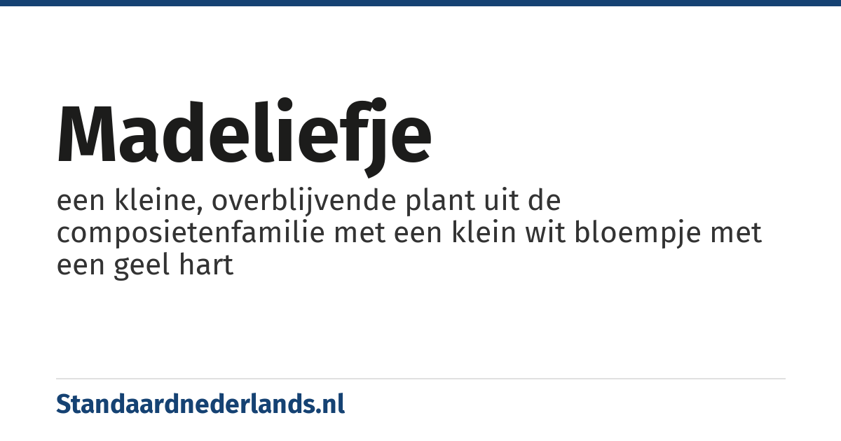 madeliefje: een kleine, overblijvende plant uit de composietenfamilie met een klein wit bloempje met een geel hart