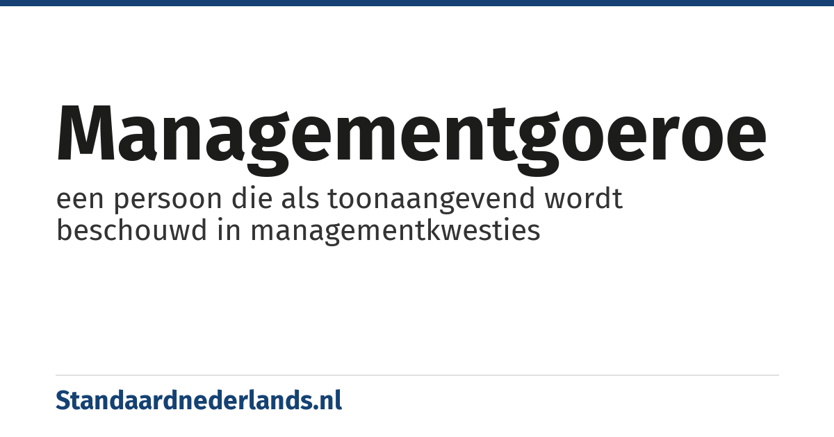managementgoeroe: een persoon die als toonaangevend wordt beschouwd in managementkwesties