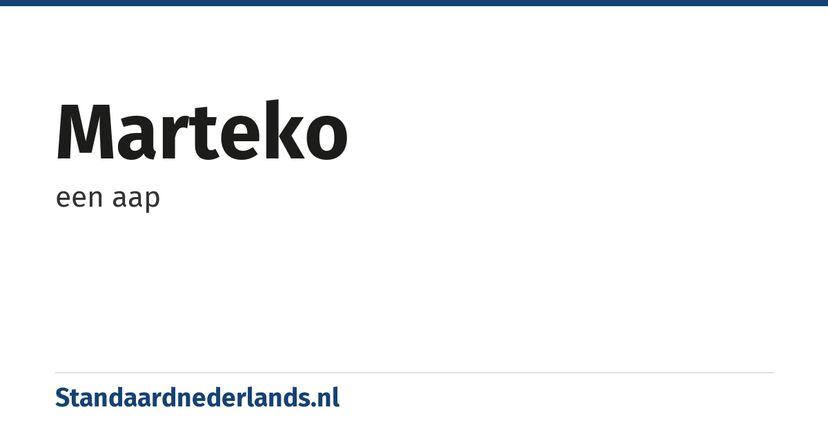 marteko: een aap