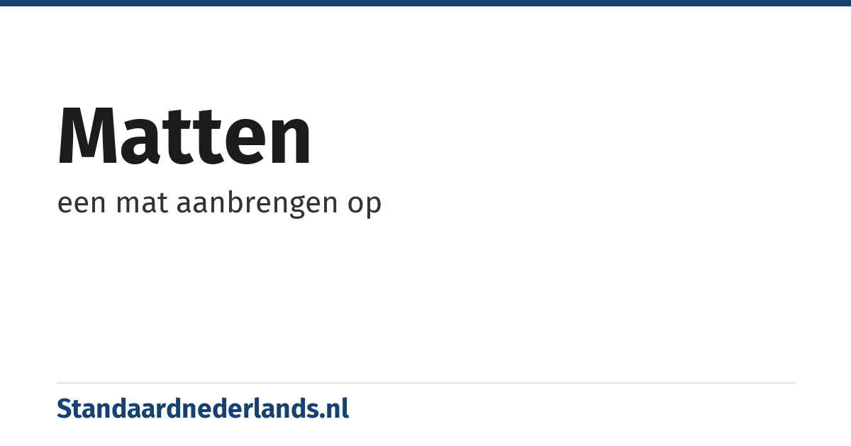 matten: een mat aanbrengen op