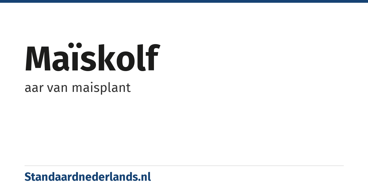 maïskolf: aar van maisplant