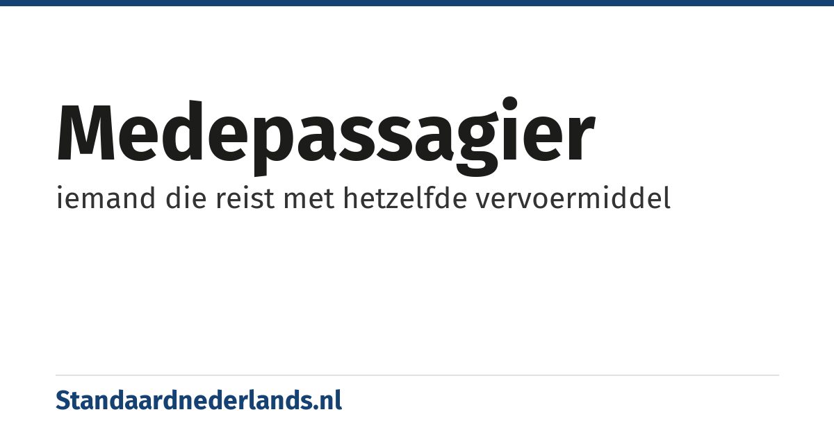 medepassagier: iemand die reist met hetzelfde vervoermiddel