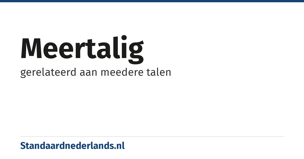 meertalig: gerelateerd aan meedere talen