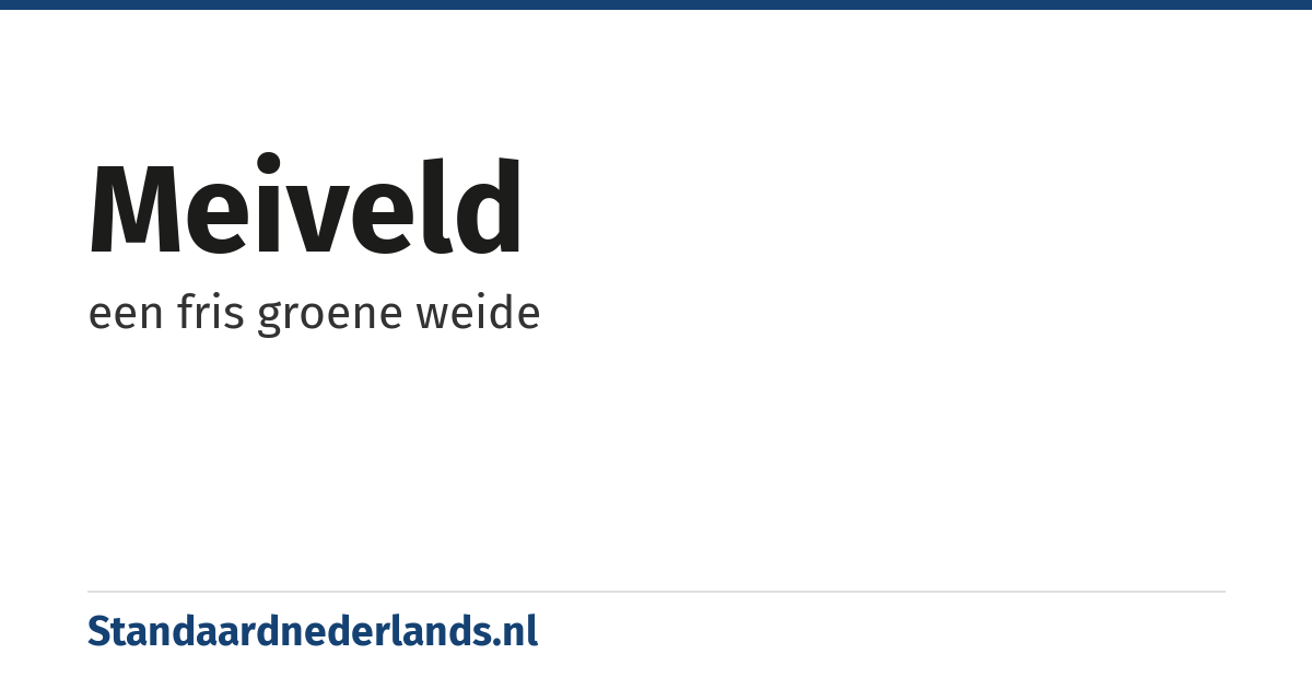 meiveld: een fris groene weide