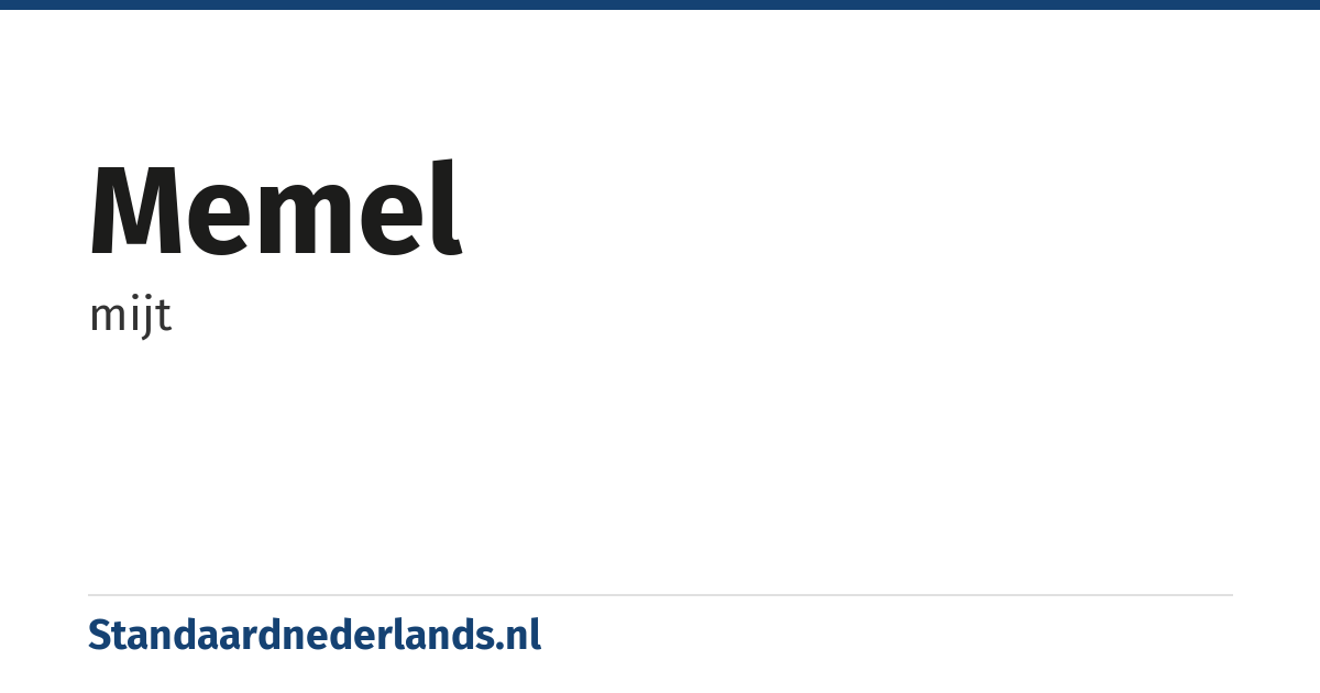 memel: mijt