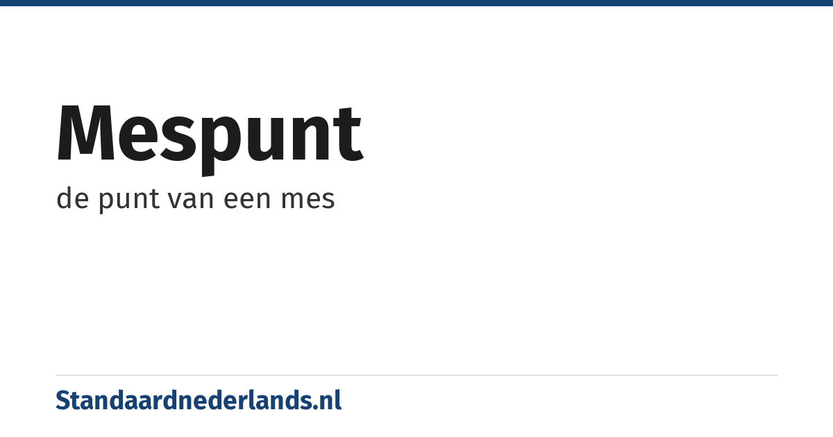 mespunt: de punt van een mes