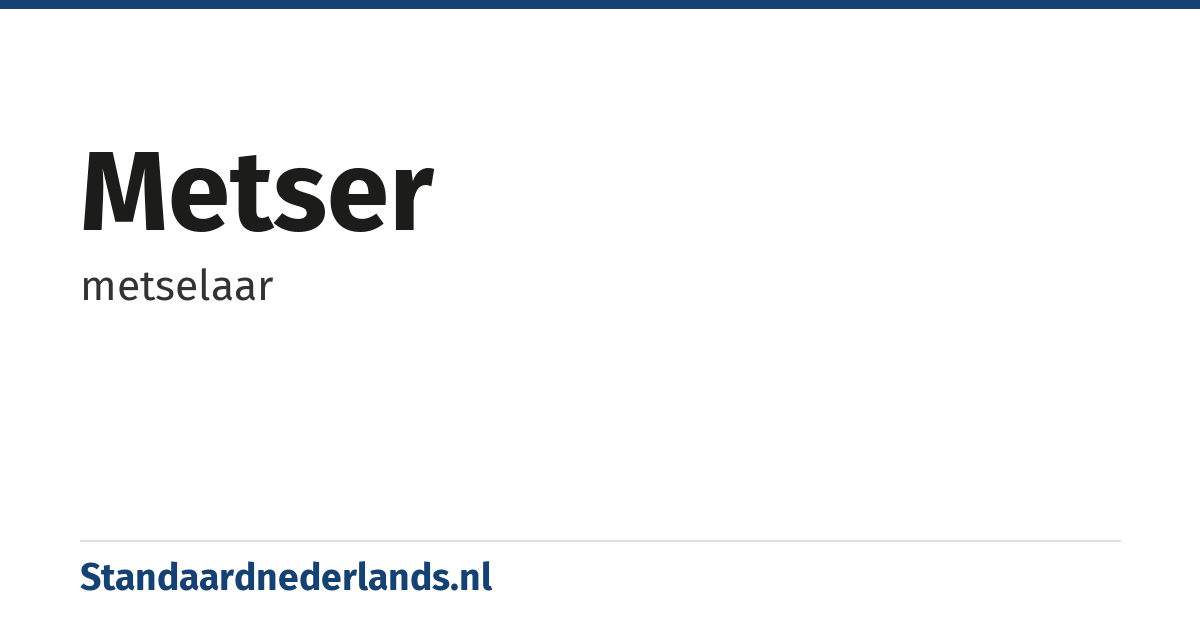 metser: metselaar