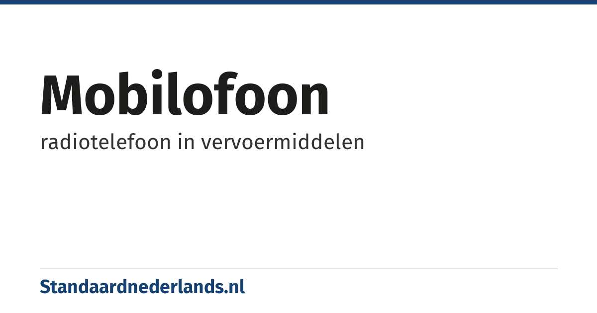 mobilofoon: radiotelefoon in vervoermiddelen