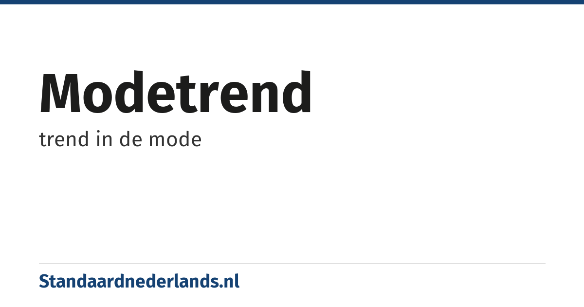 modetrend: trend in de mode