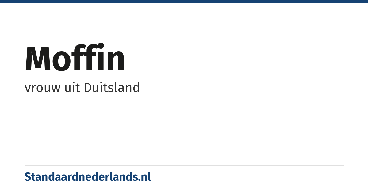 moffin: vrouw uit Duitsland