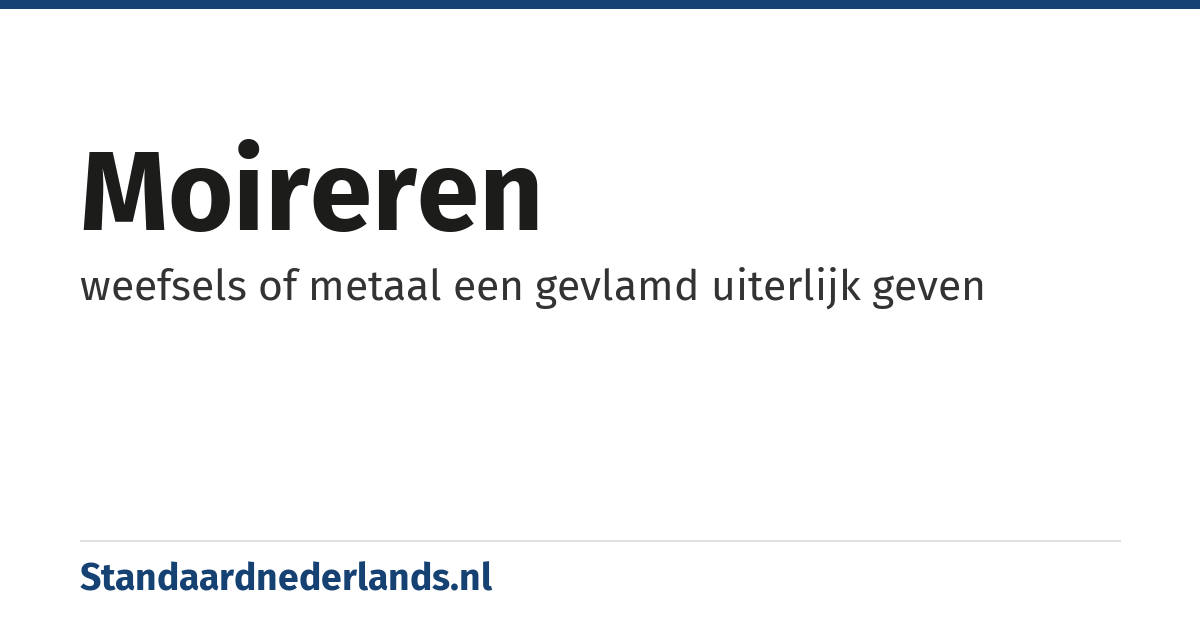 moireren: weefsels of metaal een gevlamd uiterlijk geven