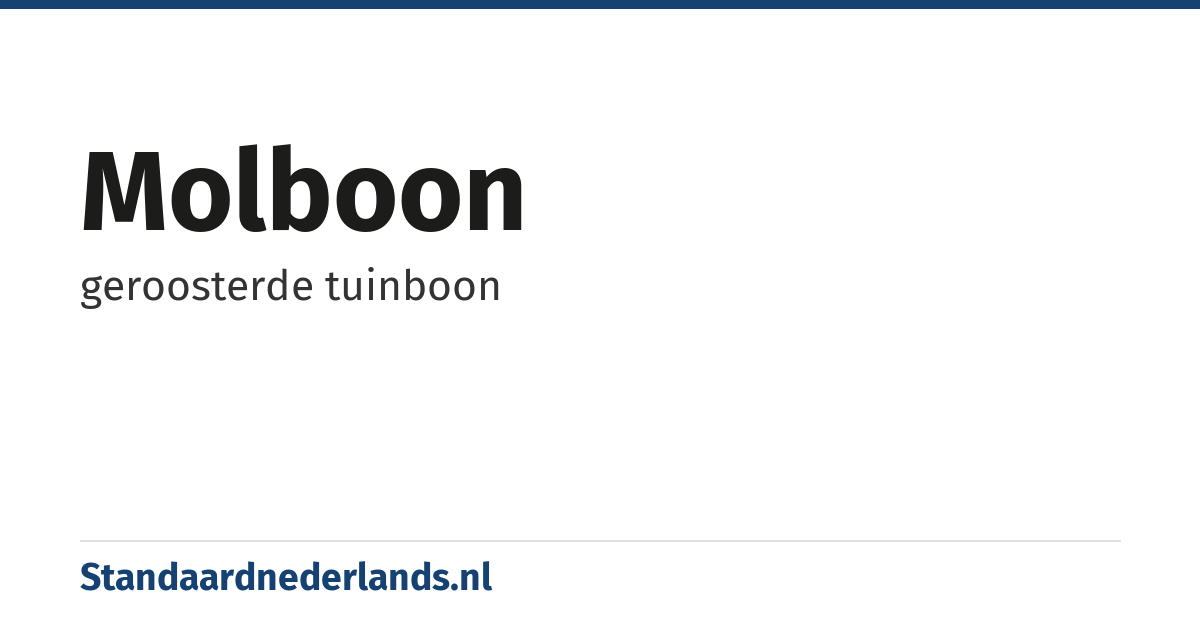 molboon: geroosterde tuinboon
