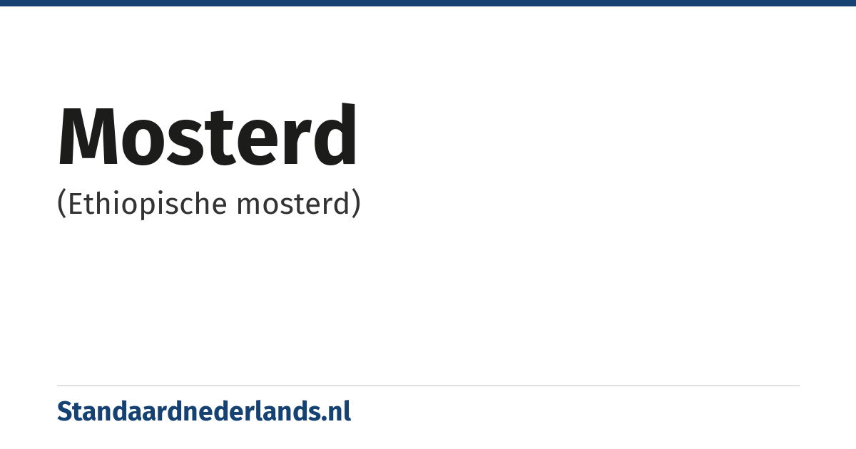 mosterd: (Ethiopische mosterd)
