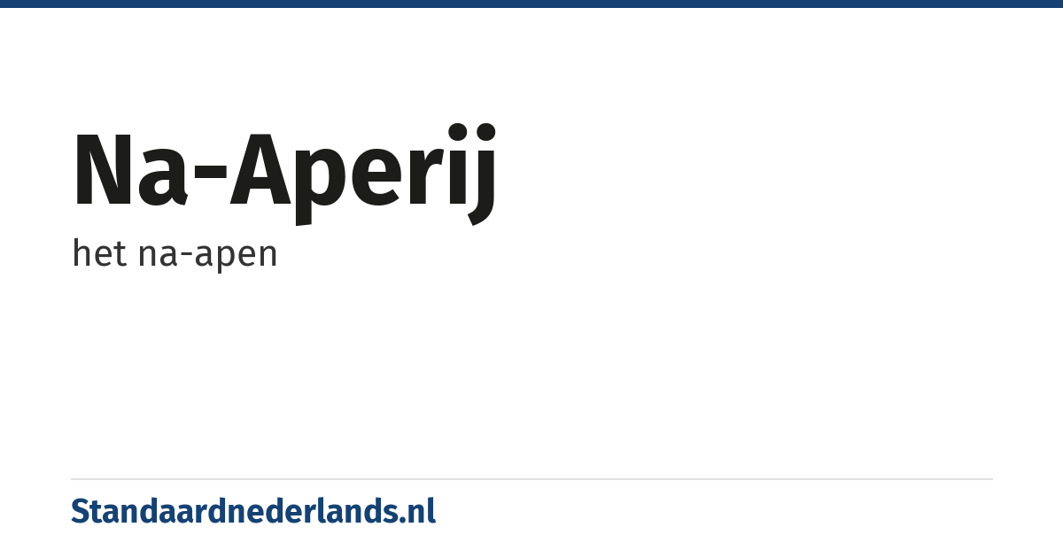 na-aperij: het na-apen