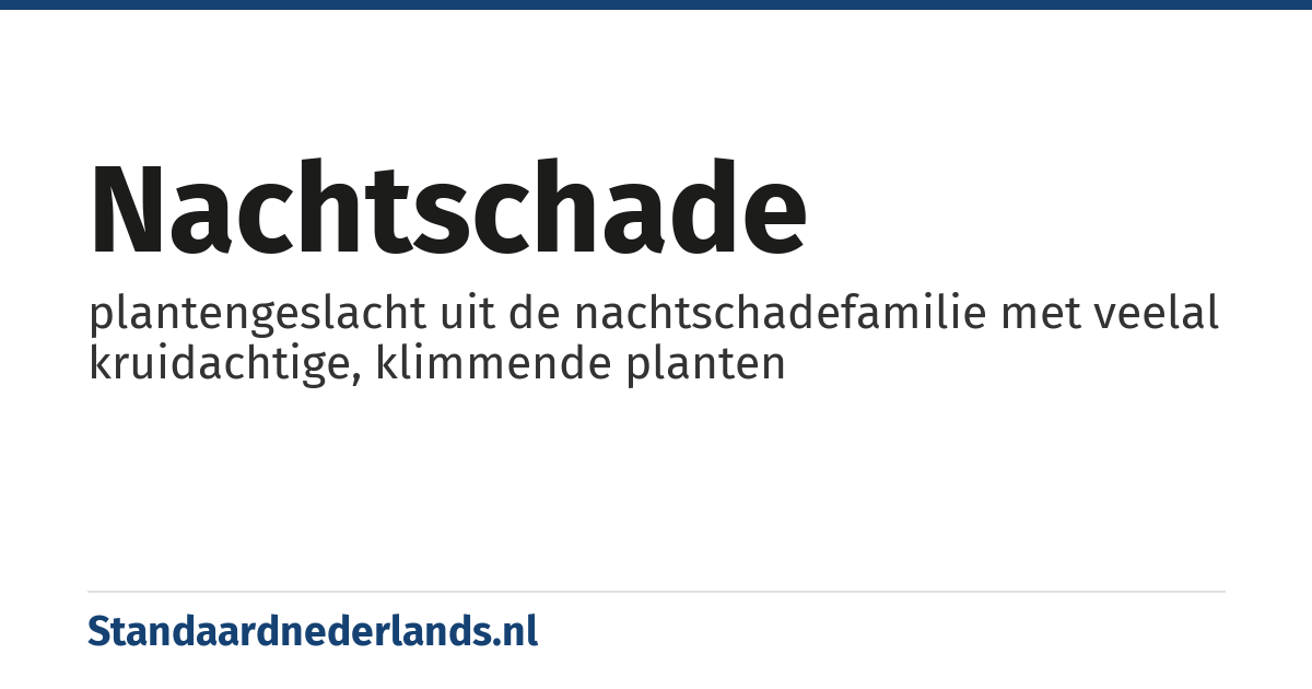 nachtschade: plantengeslacht uit de nachtschadefamilie met veelal kruidachtige, klimmende planten