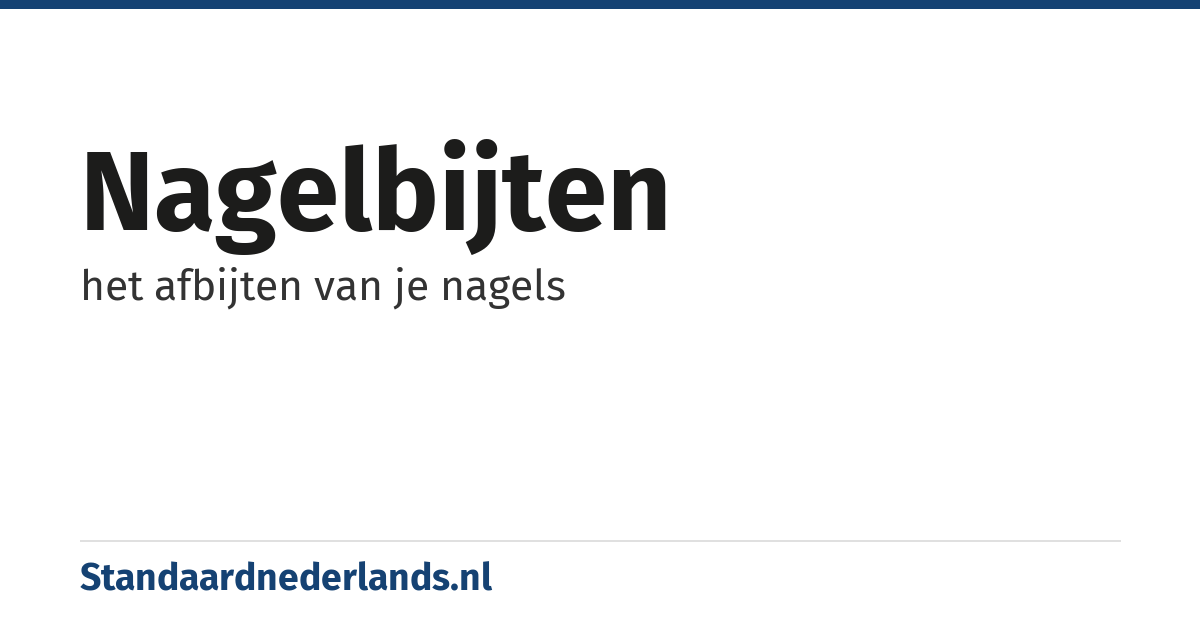 nagelbijten: het afbijten van je nagels