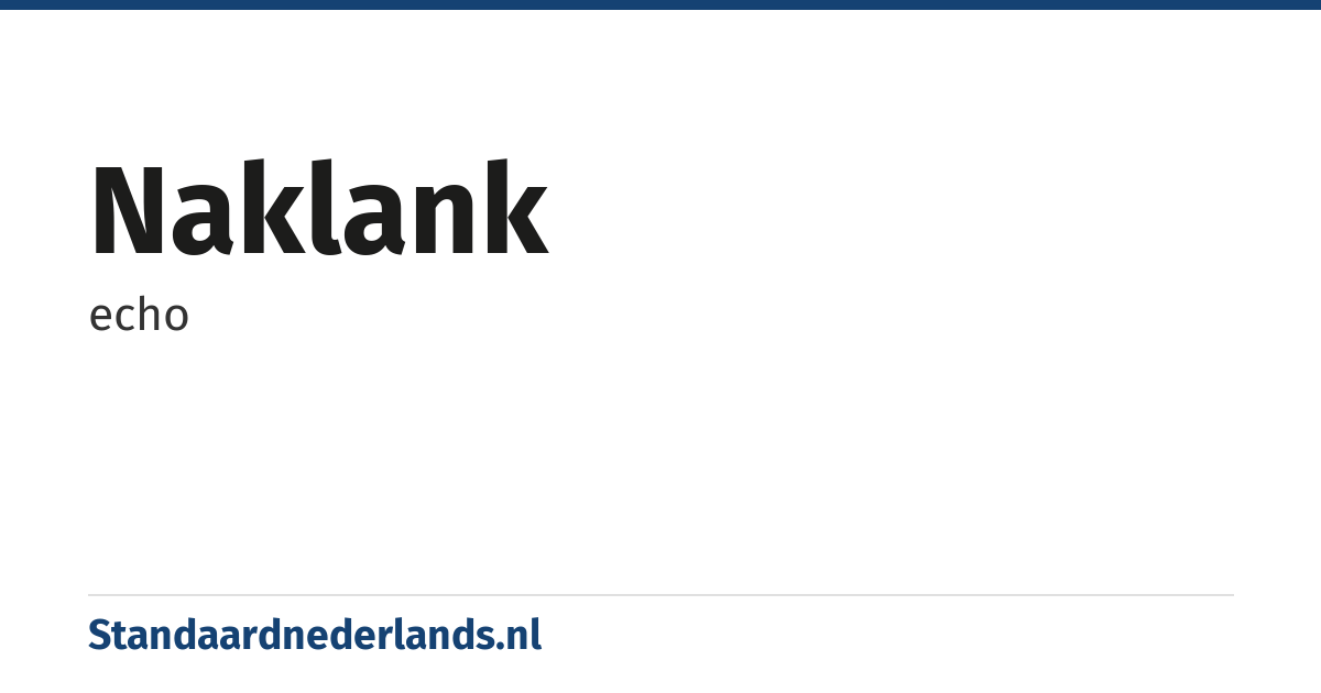 naklank: echo