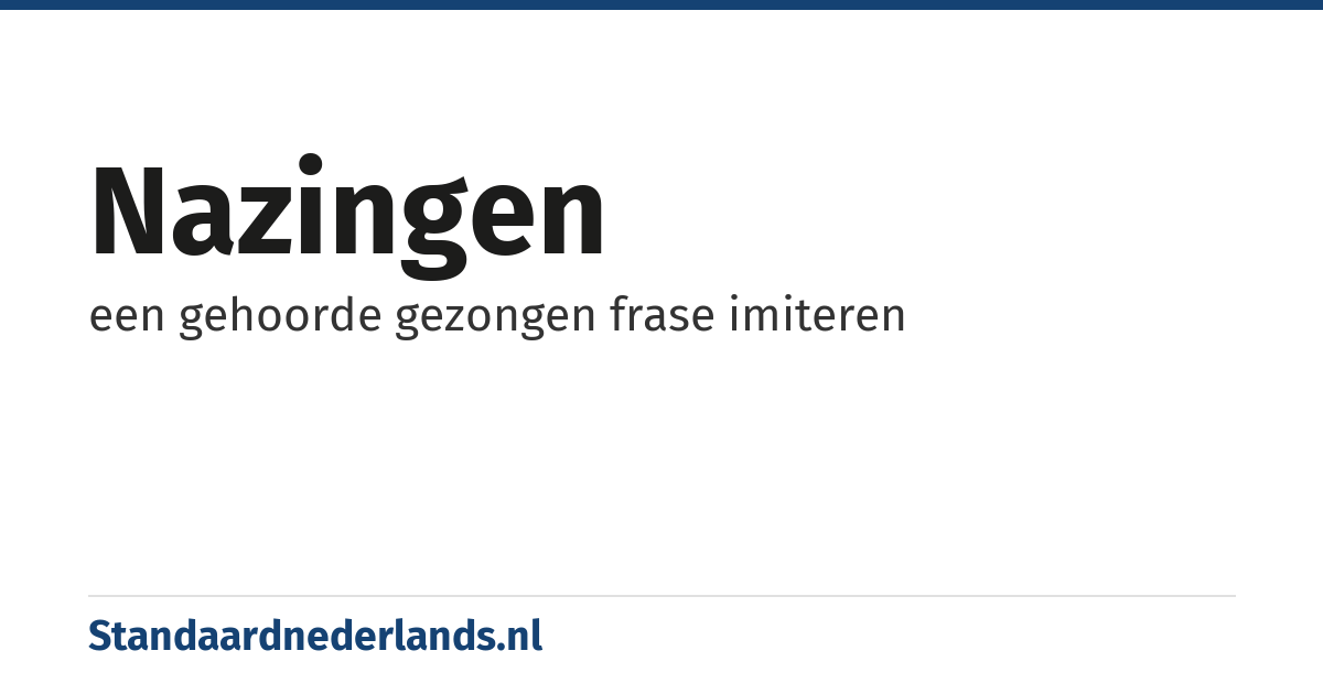 nazingen: een gehoorde gezongen frase imiteren