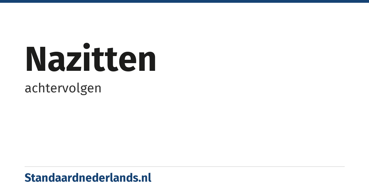 nazitten: achtervolgen