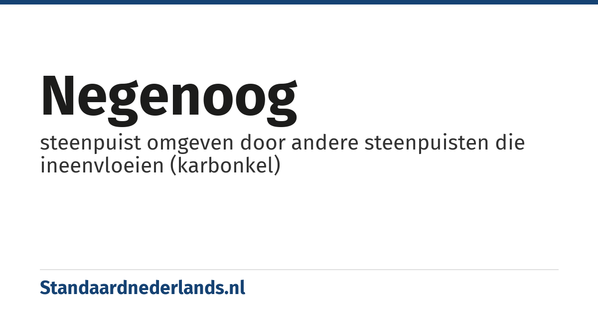 negenoog: steenpuist omgeven door andere steenpuisten die ineenvloeien (karbonkel)