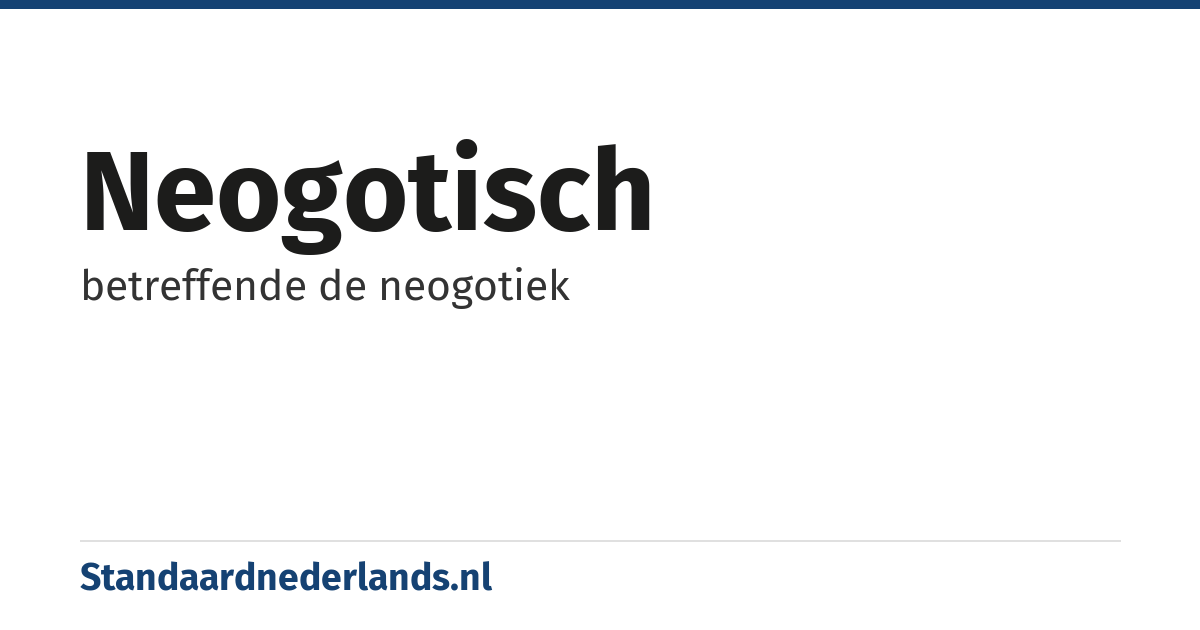 neogotisch: betreffende de neogotiek