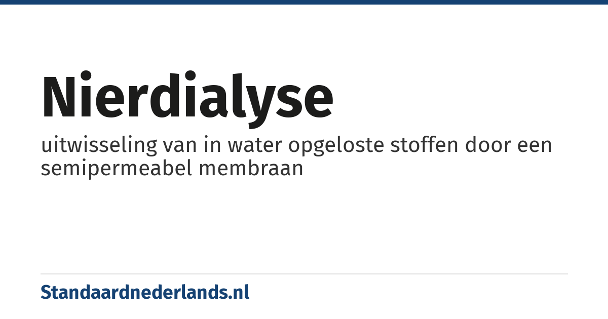 nierdialyse: uitwisseling van in water opgeloste stoffen door een semipermeabel membraan