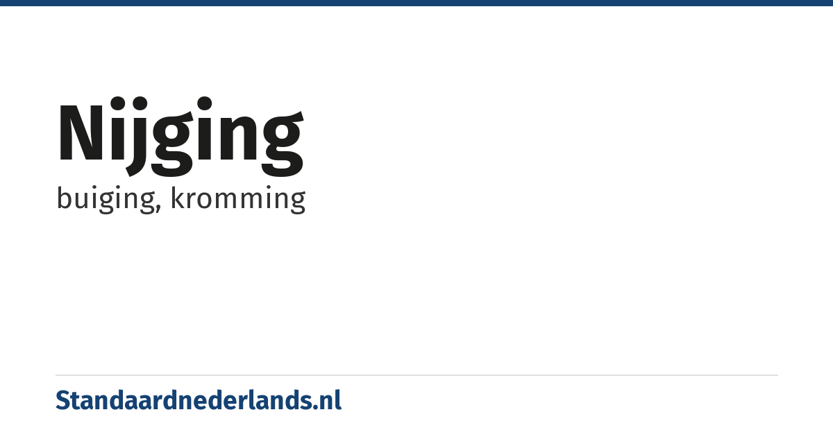nijging: buiging, kromming
