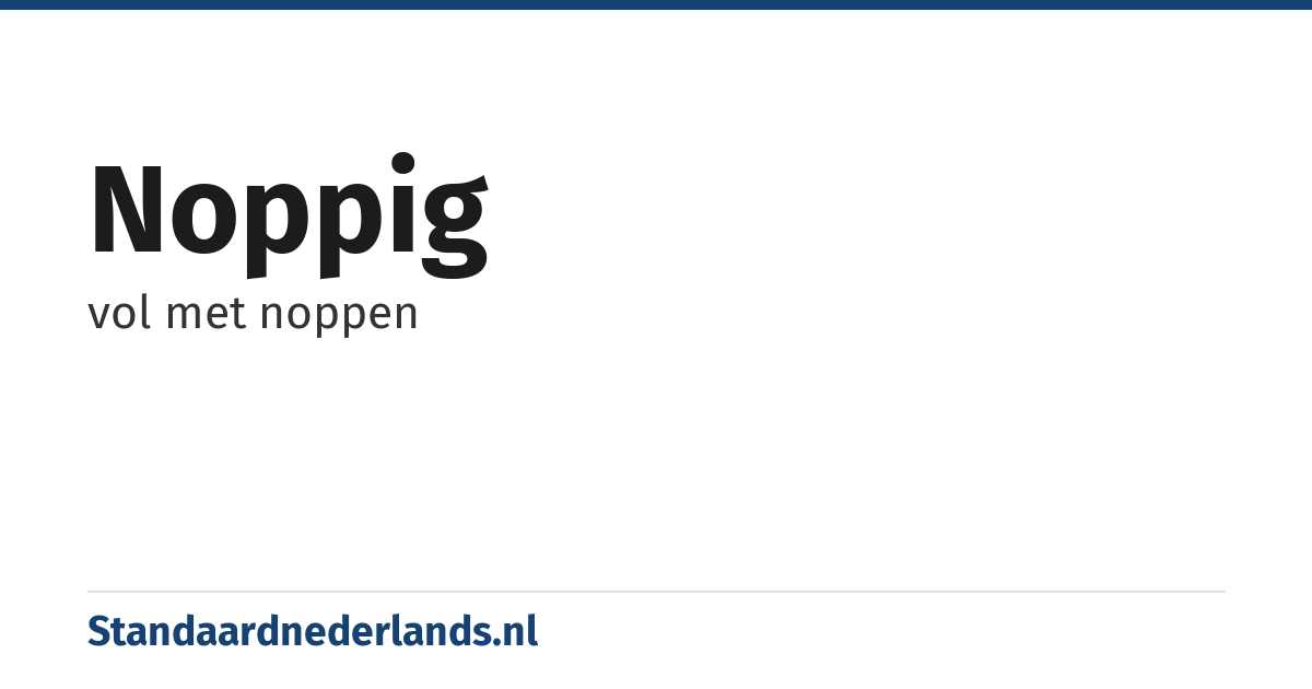 noppig: vol met noppen