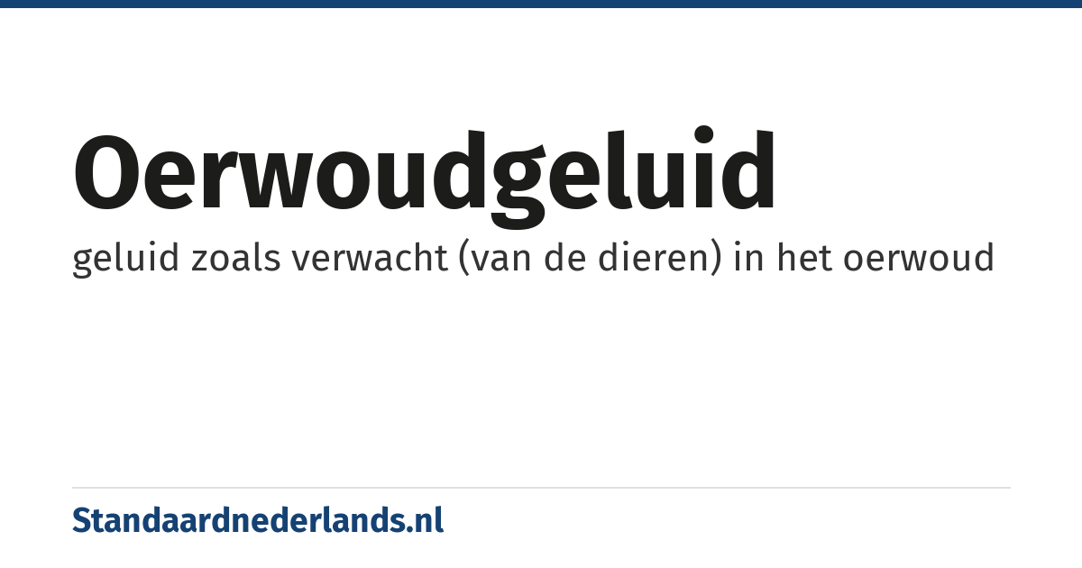 oerwoudgeluid: geluid zoals verwacht (van de dieren) in het oerwoud