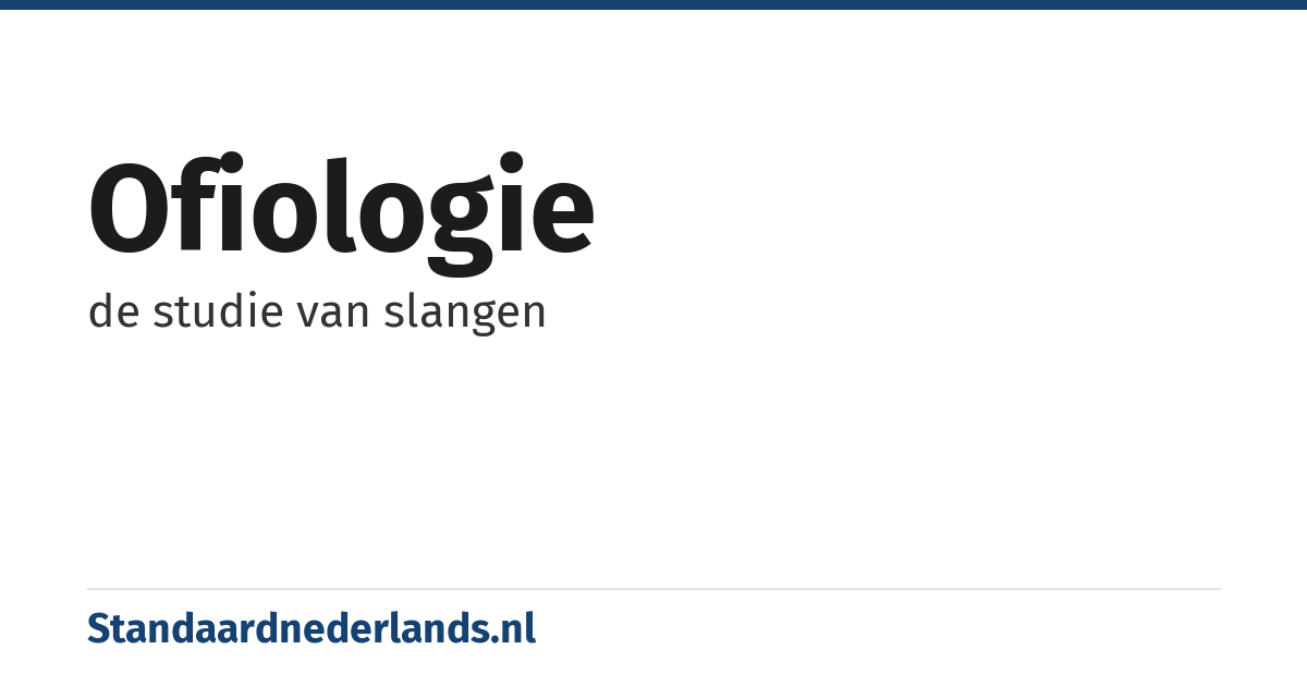 ofiologie: de studie van slangen