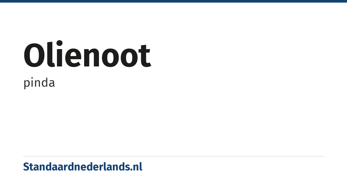 olienoot: pinda